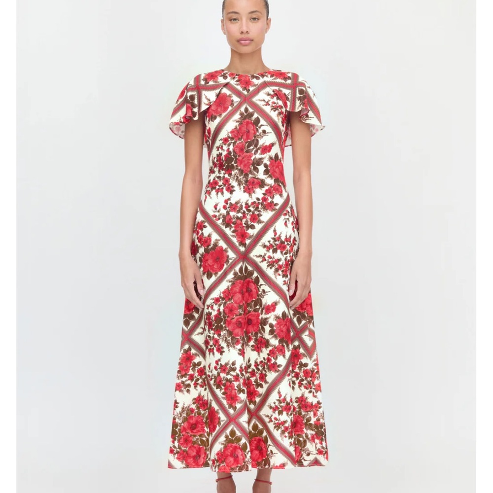 Hill House Davina Dress in Red Diamond Rose - Picture 2 of 9